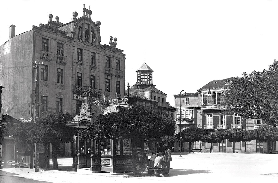 A Praza da Ferrería. Aprox. 1920